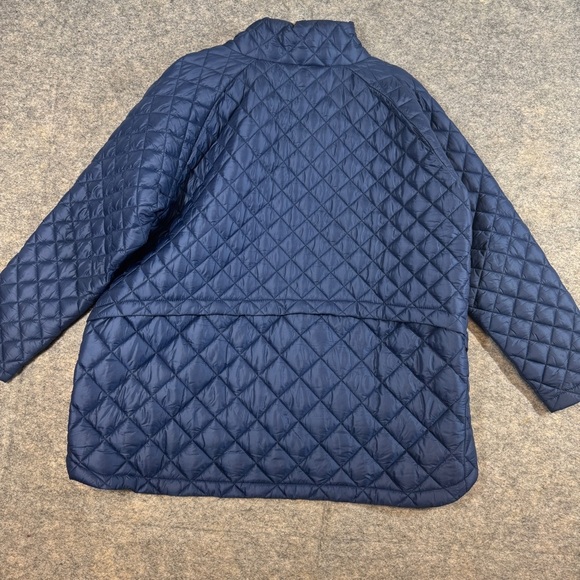 Athleta Navy Blue Quilted Whisper Featherless Jacket Full Zip  Coat - Picture 11 of 14